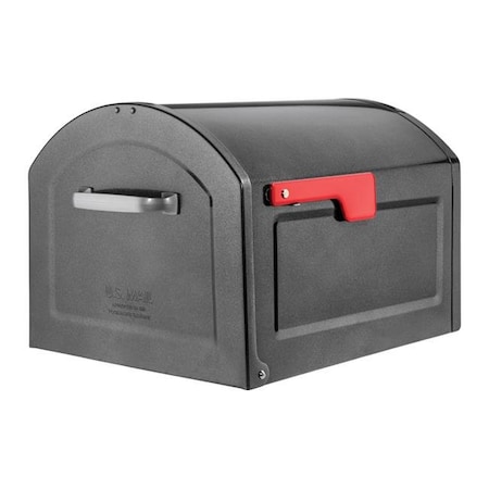 Architectural Mailboxes 5007262 12 X 14 X 18.3 In. Centennial Galvanized Steel Post Mounted Mailbox; Pewter